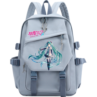 miku动漫周边学生书包男女双肩包洛天依背包大容量音乐初音未来