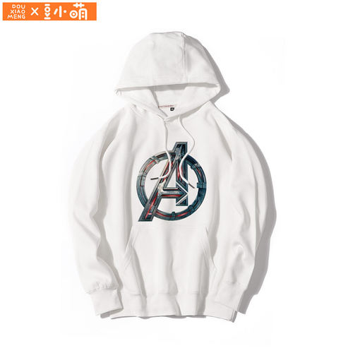 豆小萌联名漫威连帽卫衣周边复仇者联盟4男女学生帽衫蜘蛛侠衣服