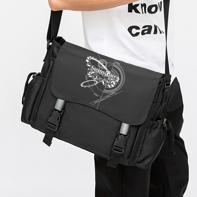 命运石之门周边牧濑红莉栖二次元单肩包斜跨骑行包大容量学生书包