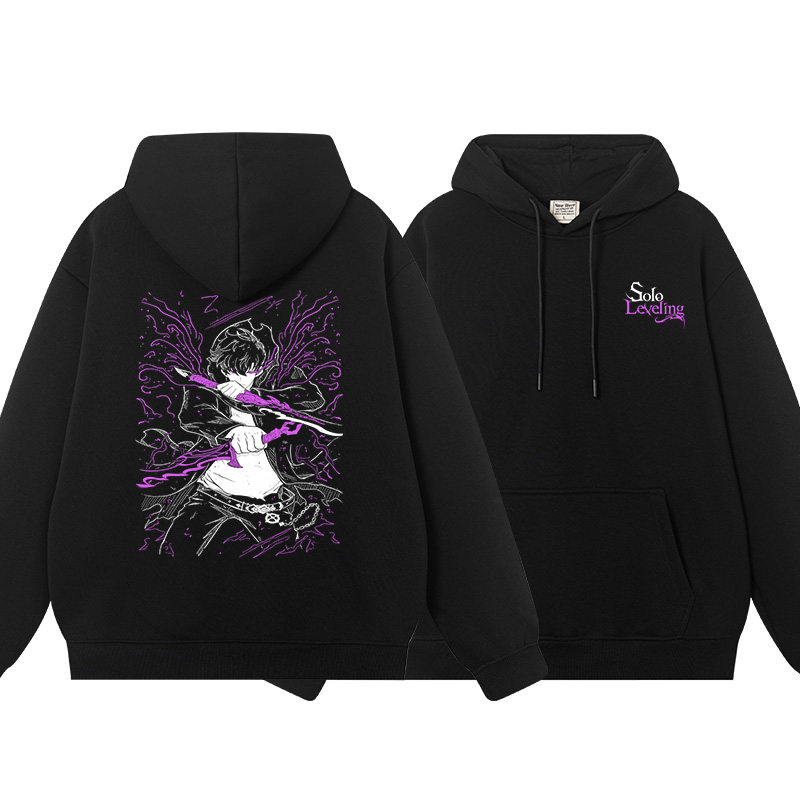 我独自升级动漫周边美式加绒加厚连帽卫衣男秋冬季连帽衫情侣长袖,模玩/动漫/周边/娃圈三坑/桌游,动漫T恤/鞋帽/服装,淘宝优惠券,粉丝福利购,淘宝优惠卷