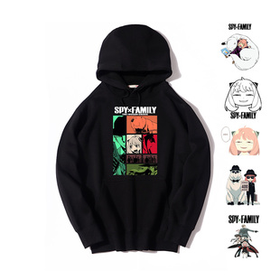 间谍过家家阿尼亚次子达米安卡通动漫周边人物男女情侣加绒卫衣