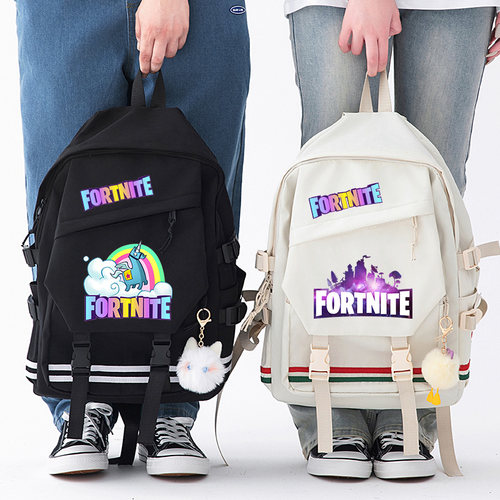 堡垒之夜联名Fortnite游戏周边 双肩背包 书包二次元动漫背包拉链