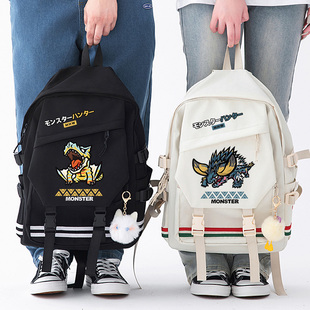 怪物猎人世界冰原游戏周边痛包双肩背包中学生学生steam书包双肩
