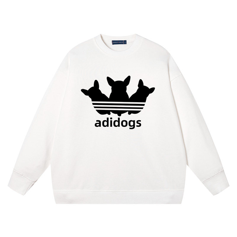 adidogs恶搞三叶狗衣服龙年宽松纯棉长袖卫衣男潮牌打底衫休闲装,模玩/动漫/周边/娃圈三坑/桌游,动漫T恤/鞋帽/服装,淘宝优惠券,粉丝福利购,淘宝优惠卷