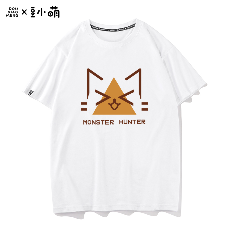豆小萌怪物猎人T恤动漫周边艾路喵露猫短袖连帽半袖男情侣装衣服,模玩/动漫/周边/娃圈三坑/桌游,动漫T恤/鞋帽/服装,淘宝优惠券,粉丝福利购,淘宝优惠卷