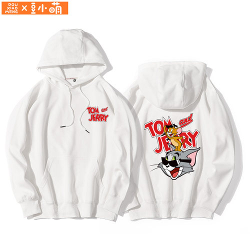 豆小萌猫和老鼠情侣动漫卫衣卡通印花外套tom汤姆猫和杰瑞衣服男