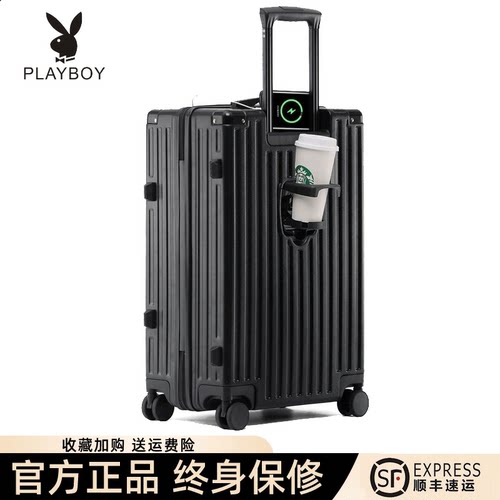 花花公子拉链新款行李箱女