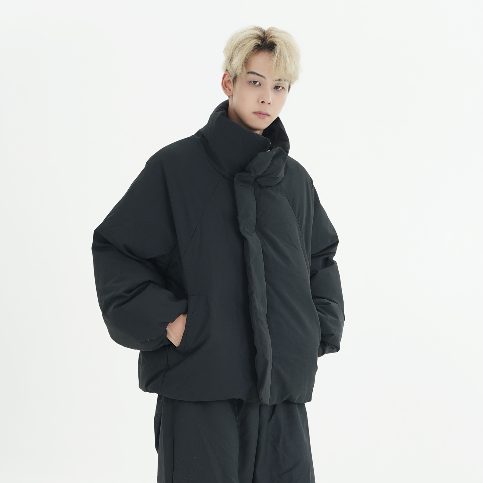 立领防风加厚解构冬季短款棉衣