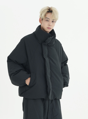 设计感立领cleanfit解构棉衣男宽松短款加厚保暖面包棉服袄子外套