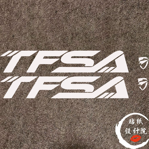 适用于TFSA公路车贴纸自行车下管Logo贴纸DIY定制