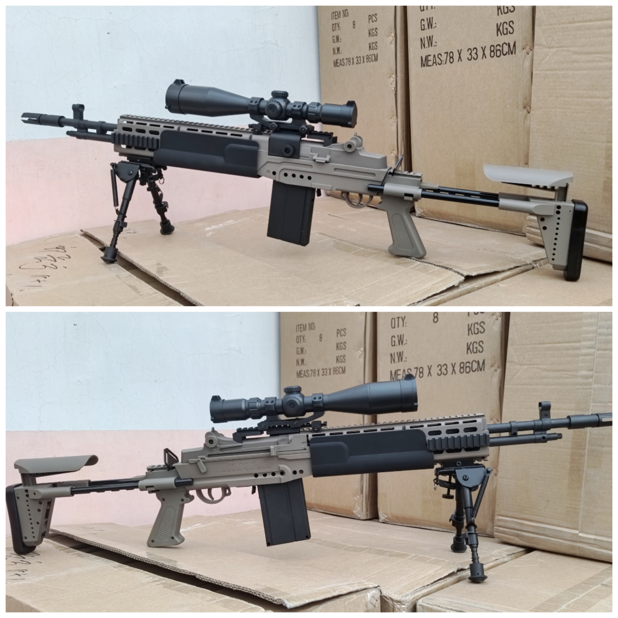 兵峰妹控mk14电动连发玩具枪