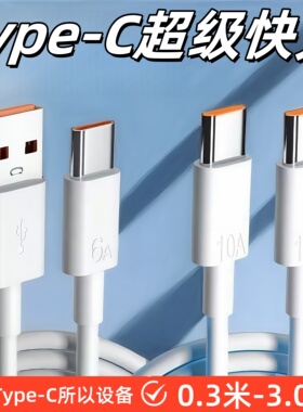 加长3米Type-C超级快充数据线ctoc适用苹果15/16华为荣耀OPPOvivo小米手机iPad平板笔记本充电宝短线快充线