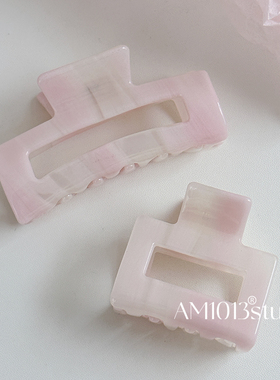 AM1013韩国进口水粉醋酸抓夹女2024新款高级感后脑勺盘发鲨鱼夹女