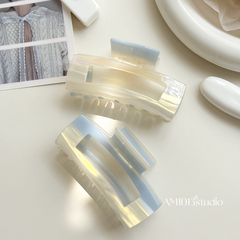 AM1013定制高级感渐变方形鲨鱼夹日韩简约气质后脑勺醋酸抓夹