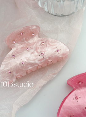 AM1013芭比繁星中号抓夹气质少女感半扎鲨鱼夹高级感名媛法式发抓