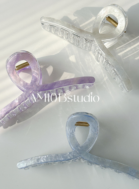 AM1013大号星空又字鲨鱼夹发量多气质简约后脑勺盘发抓夹发夹头饰