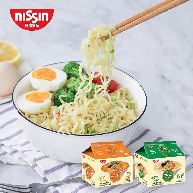 日清拉王香辣豚骨拉面非油炸面饼