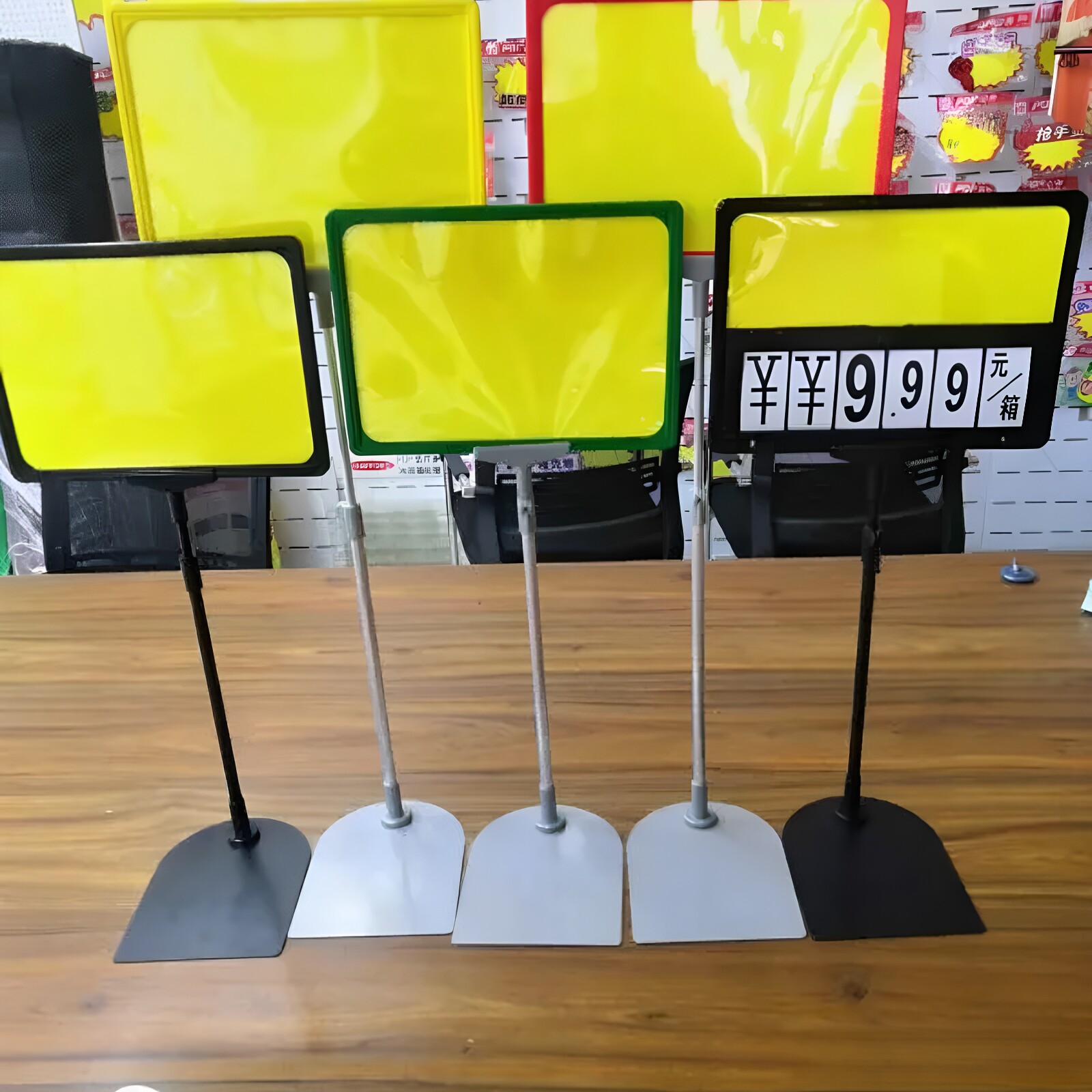 超市价格牌货架落地可升降标价牌海报促销立式a4价格牌仓库标价牌