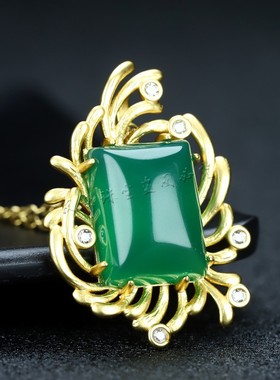 天然货冰种帝王绿玉髓玛瑙