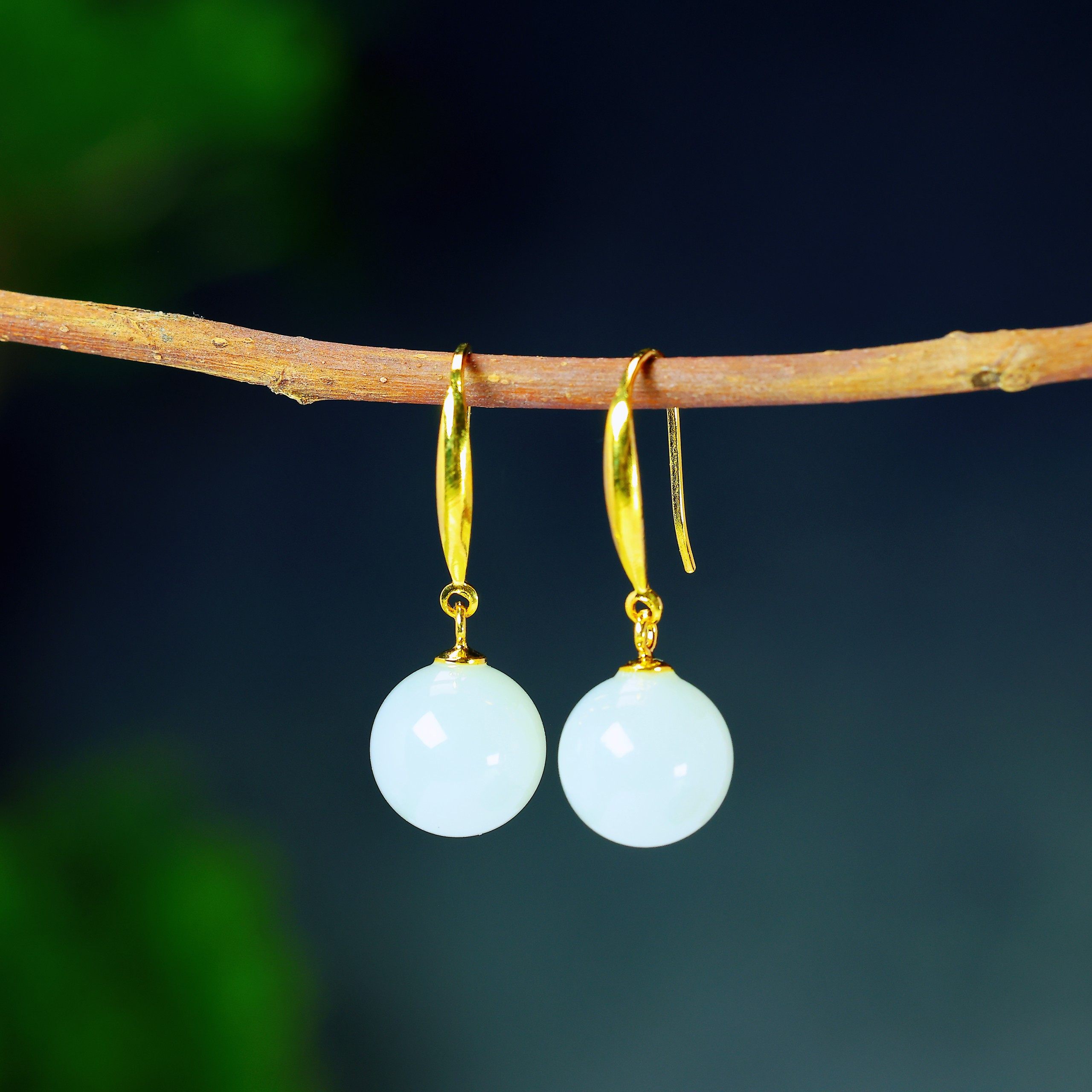 天然和田玉耳坠气质简约羊脂白玉耳环925银百搭玉石耳饰,珠宝/钻石/翡翠,耳饰,淘宝优惠券,粉丝福利购,淘宝优惠卷