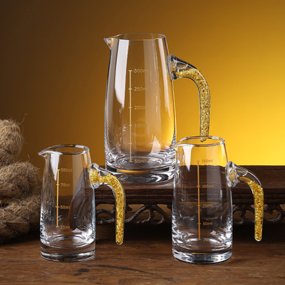 玻璃白酒分酒器家用商用高级感红酒洋酒分酒壶带刻度二两醒酒器