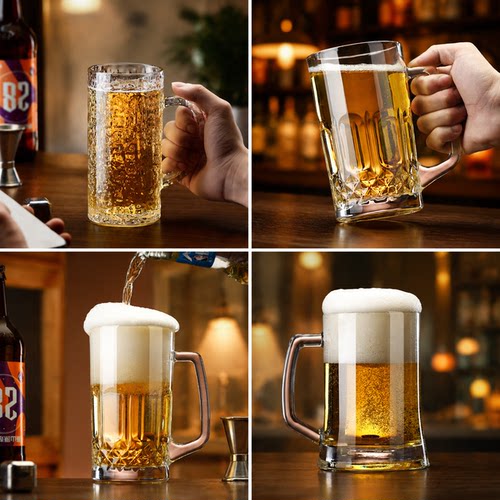 【加厚破损包补】玻璃啤酒杯水杯