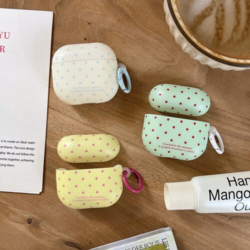 ins撞色磨砂多巴胺波点适用苹果AirPods4保护壳AirPodspro3代耳机套AirPods1/2新款三代蓝牙防摔软壳