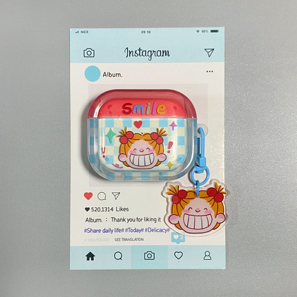 可爱卡通coco酱女生适用airpods pro2耳机套无线蓝牙苹果airpods1/2代壳3代新款4代防摔保护套个性