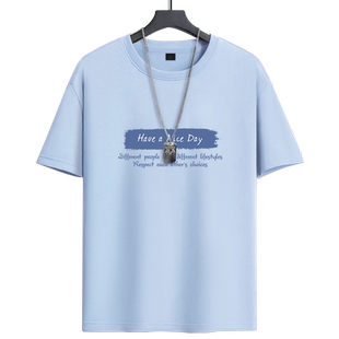 冰丝短袖t恤男夏季速干透气衣服2025新款青少年高中生初中生夏装