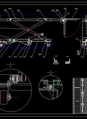 J454-摩托车专用升降平台设计CAD图纸
