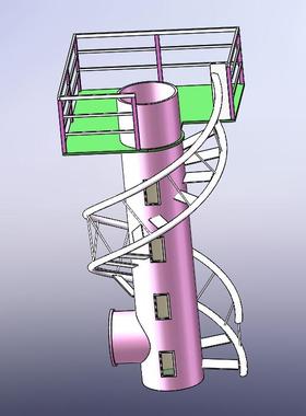 J543-基于PROE对带旋转电梯的水处理装置设计CAD图纸