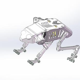 J1672 仿生青蛙三维SW模型图纸设计solidworks建模3D数模素材