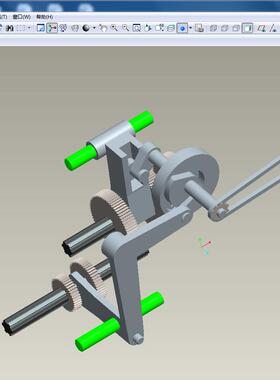 J1214-CA6140车床主传动系统操纵机构三维建模设计CAD图