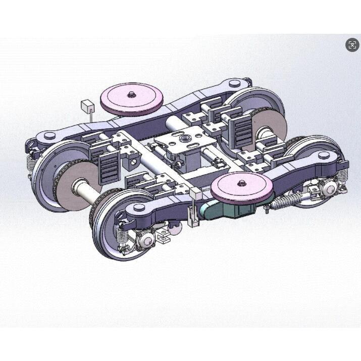J1747-CRH2型动车组拖车转向架（SW三维模型）SolidWorks三维设计
