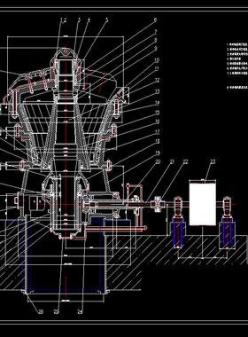 J170-PX1200旋回破碎机设计CAD图纸
