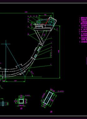 J185-TGSS－50型水平刮板输送机－ 机头段设计CAD图纸