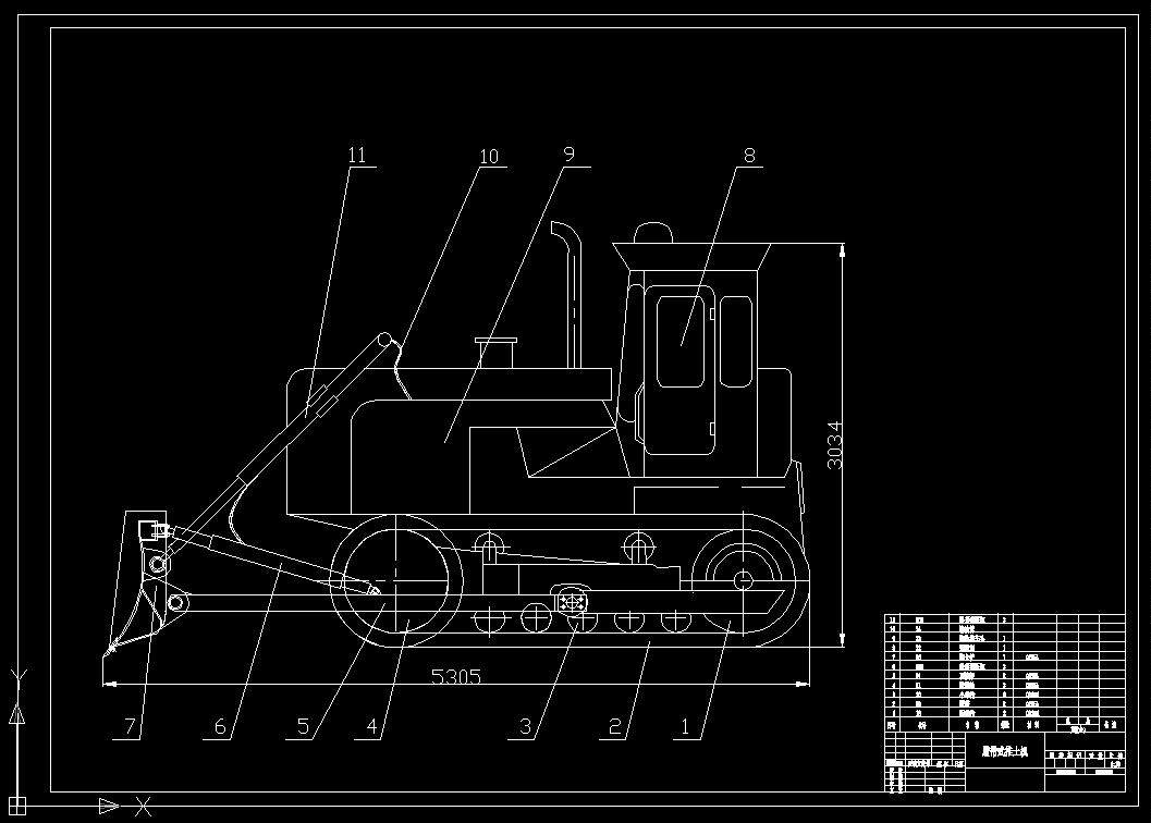 j471-推土机的工作装置结构及液压系统设计cad图纸