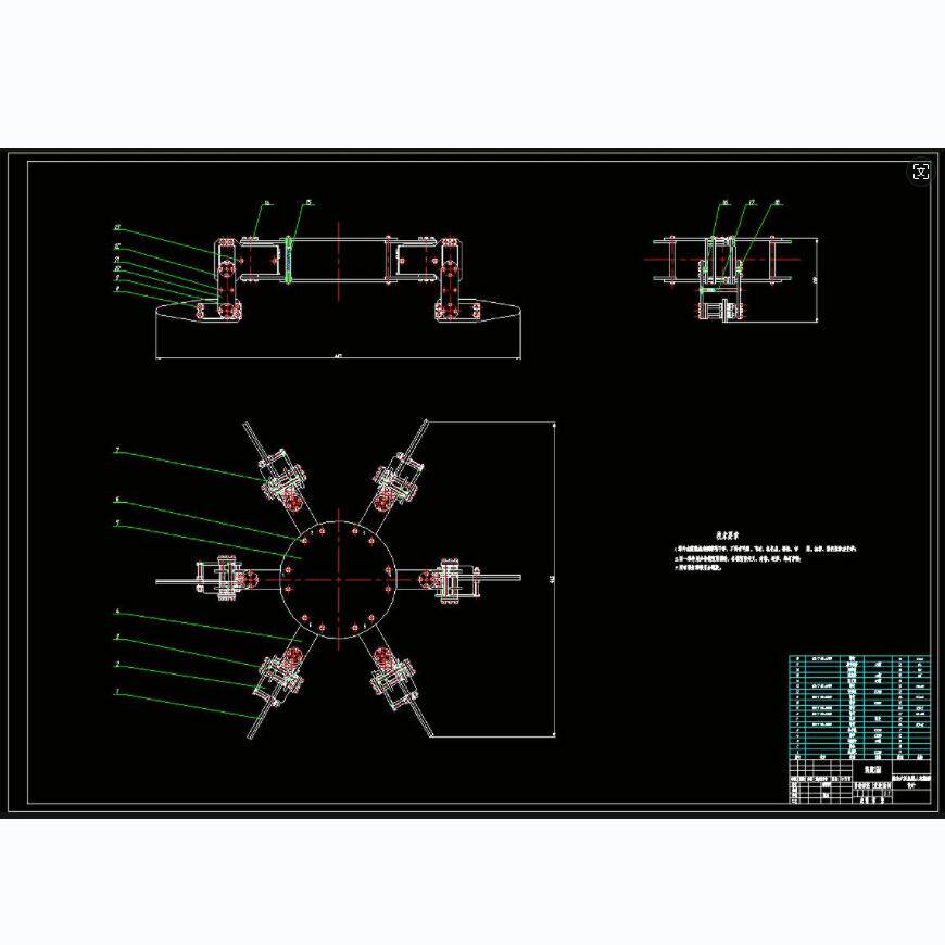 J1656-仿生六足机器人机构的设计-多足多功能【说明+CAD图纸】