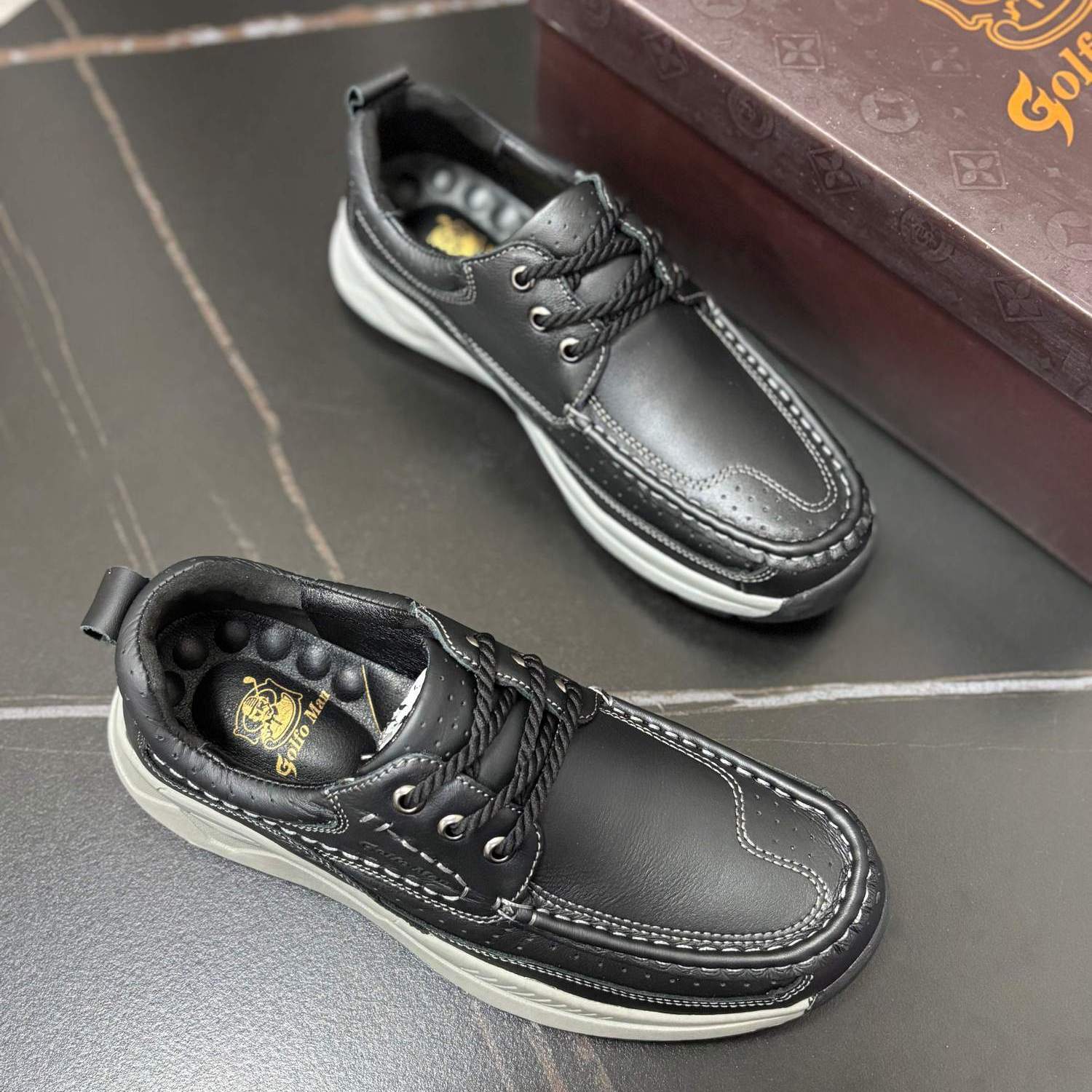 外贸尾货出口美国男士低帮系带头层牛皮休闲皮鞋高档软底商务男鞋