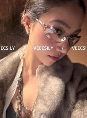 不规则高级感墨镜气质茶色太阳镜