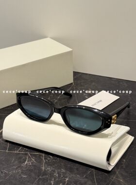 26ss猫眼黑色墨镜太阳镜女