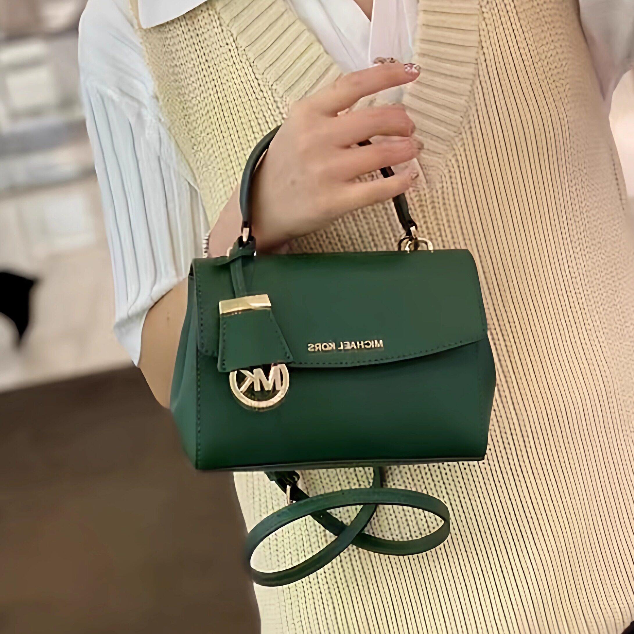 宝藏款 MK经典迷你十字纹牛皮Ava剑桥包手提单肩信封包女包1219