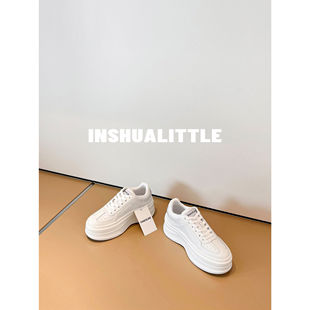 瞬间6cm 女士 厚底小白鞋 休闲板鞋 26s新款 INSHUA