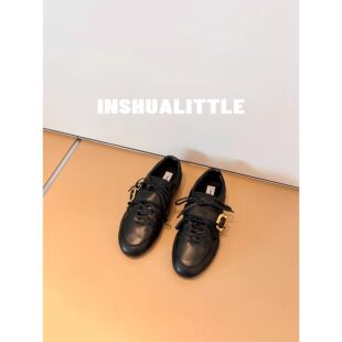 休闲鞋 INSHUA4 女2cm 搭扣做旧德训鞋 26s新款 好穿又百搭