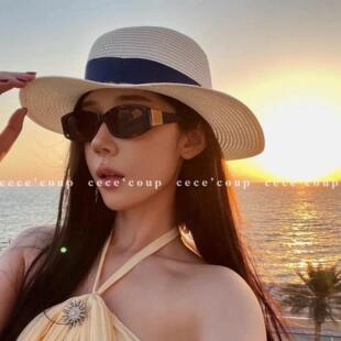 敲上镜 太阳眼镜女 26FW 复古方框墨镜 新品 INSHUA