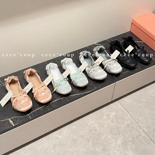 甜美少女匕备 女 26FW 绑带缎面芭蕾舞单鞋 新品 INSHUA
