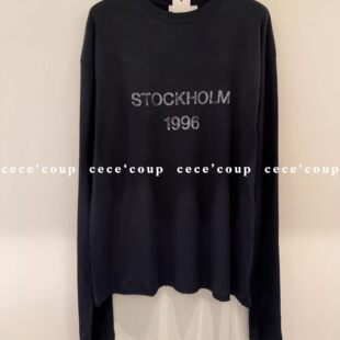 26ss INSHUA 3.28 新品 T恤 1996字母印花做旧长袖