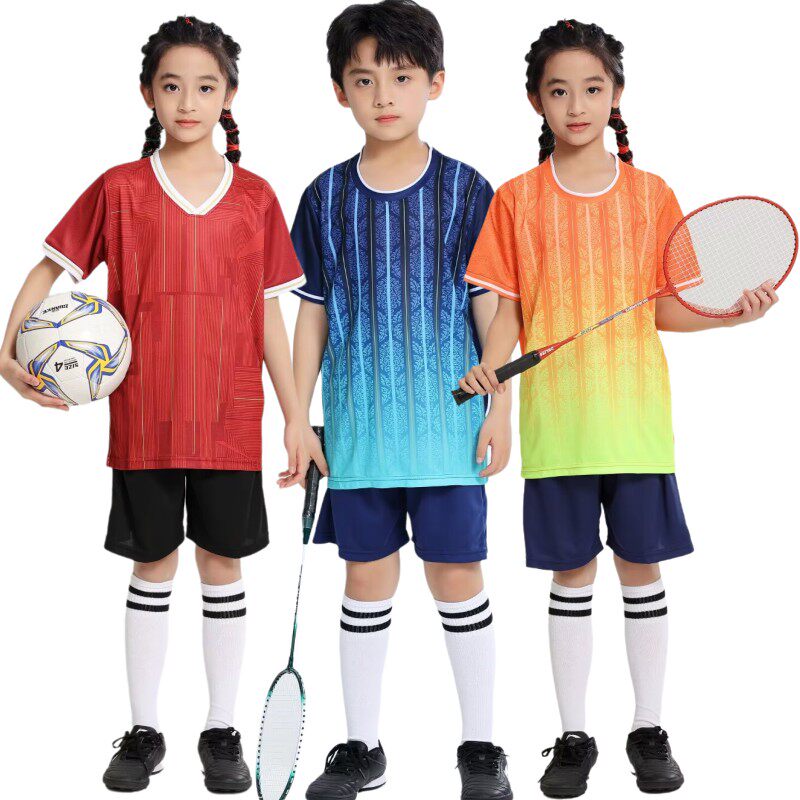 儿童羽毛球服套装男童女孩夏季速干乒乓球排球比赛训练运动服定制