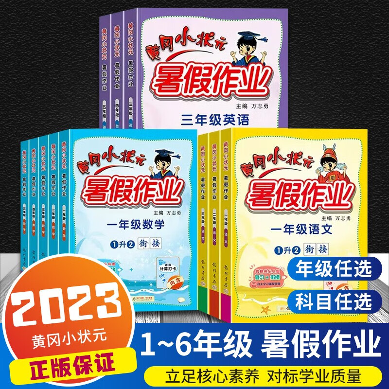 【年级科目可选】2023黄冈小状元 暑假作业 一二三四五年级语文数学英语小学暑假1升2升3升4升5升6同步训练习题暑假衔接升学练习册 书籍/杂志/报纸 小学教辅 原图主图