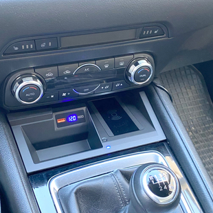 适用于17-24款马自达CX5无线充电快车载手机支架15W快充USB充电板